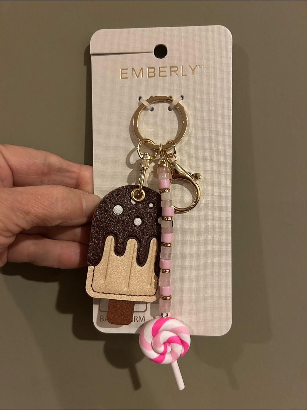 Emberly Ice Cream Pop Bead Lollipop Bag Charm